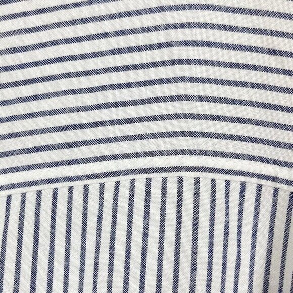 BP Stripe Button Down Shirt Lightweight Boho Soft Retro Academia Grandma Chic XL - Picture 4 of 6
